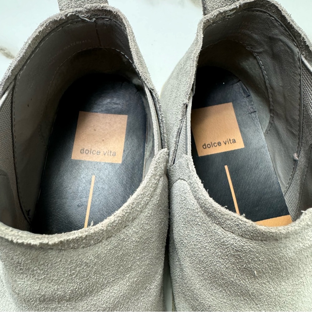 Dolce Vita Tasha Gray Suede Platform Women’s Ankle Boots, Size 6M - Picture 8 of 11